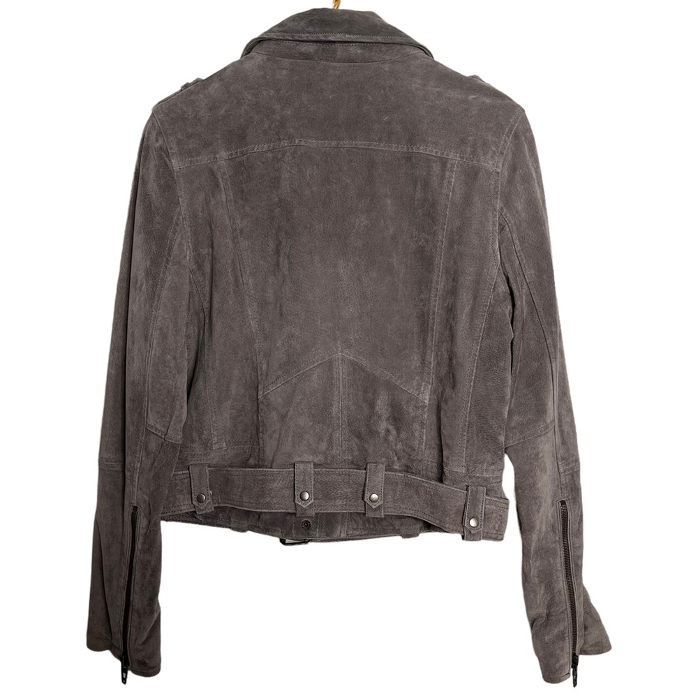 Blank NYC Grey Suede Moto Jacket Size Large - Picture 5 of 11